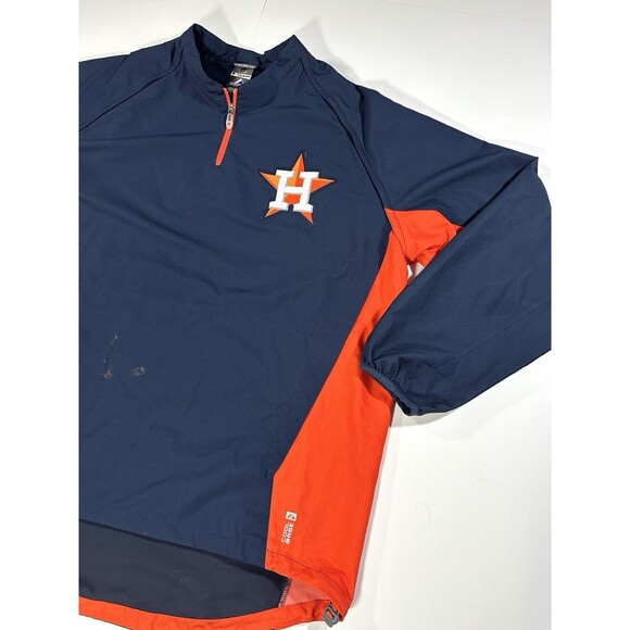 Houston Astros MLB Majestic 1/4 Zip Pullover Windbreaker Jacket Coolbase Size XL - Picture 6 of 12